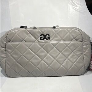 Gray Quilted Travel Bag